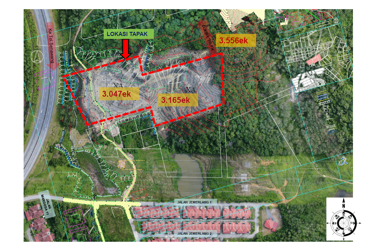 Keadaan semasa tapak pembinaan