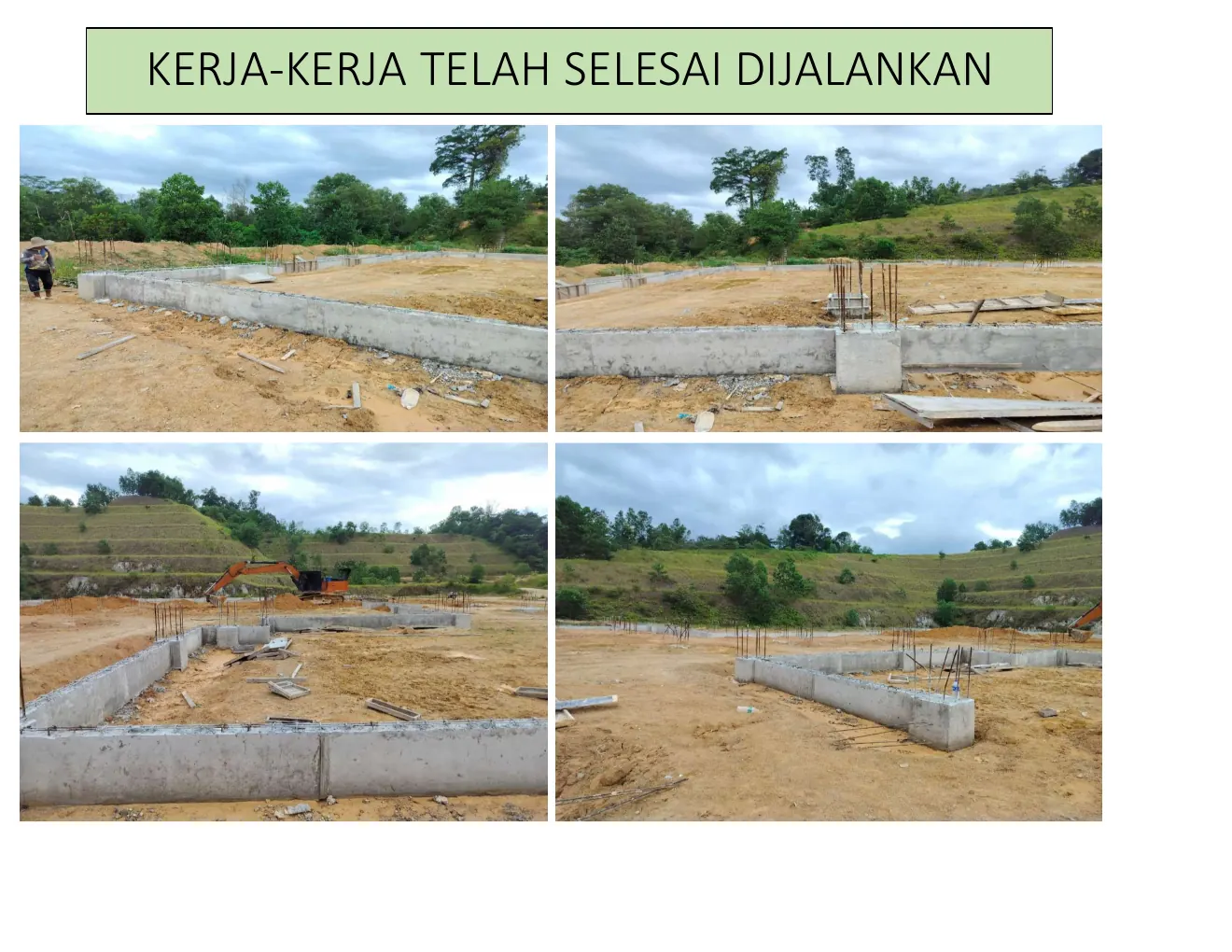Kemajuan pembinaan pada April 2024, rekod 1