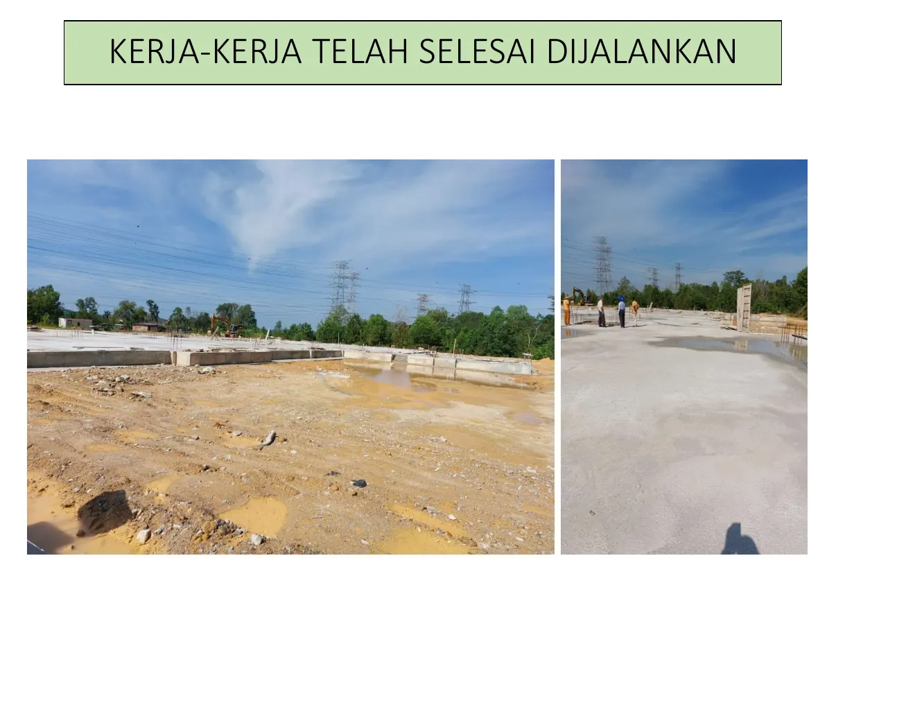 Kemajuan pembinaan pada April 2024, rekod 2